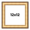 Square Traditional Gold Picture Frame - UV Acrylic, Foam Board Backing, Hanging Hardware